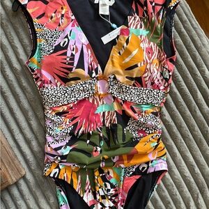 NWT BleuRod Beattie Tropical Print Swimsuit